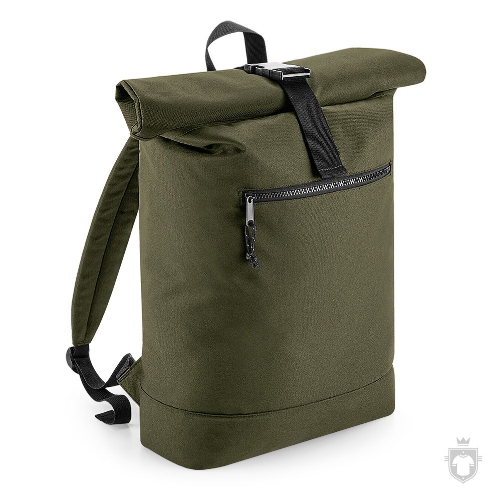 Fotos de detalle y color de Bag Base Recycled Roll-Top Backpack BG286