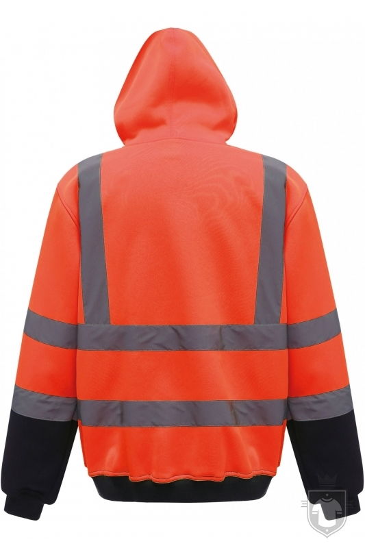 Sweat à Capuche Haute Visibilité Bicolore - Fermeture éclair, Bandes Réfléchissantes, Certifié EN ISO 20471 - Mixte