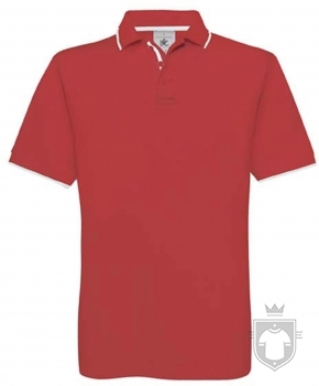 Polos BC Safran sport color Red - White :: Ref: 941 Polos BC Safran sport color Red - White :: Ref: 941