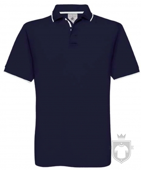 Polos BC Safran sport color Navy - White :: Ref: 963 Polos BC Safran sport color Navy - White :: Ref: 963
