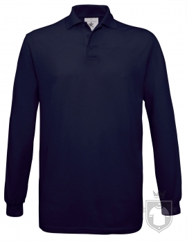 Polos BC Safran manga larga color Navy :: Ref: 003 Polos BC Safran manga larga color Navy :: Ref: 003