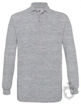 Polos BC Safran manga larga color Heather grey :: Ref: 610 Polos BC Safran manga larga color Heather grey :: Ref: 610