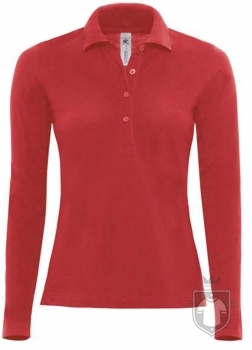 Polos BC Safran manga larga W color Red :: Ref: 004 Polos BC Safran manga larga W color Red :: Ref: 004