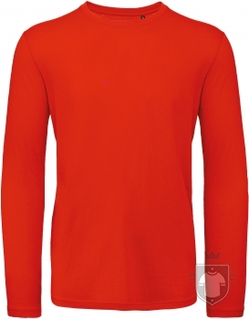 Camisetas BC Inspire Organic Manga Larga color Fire Red :: Ref: 007 Camisetas BC Inspire Organic Manga Larga color Fire Red :: Ref: 007