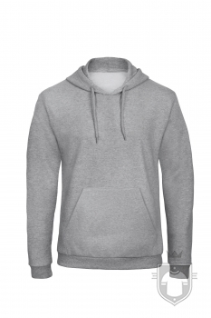 Sudaderas BC ID 203 Capucha 50 50 color Heather grey :: Ref: 610 Sudaderas BC ID 203 Capucha 50 50 color Heather grey :: Ref: 610