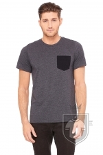 Camisetas Bella Pocket tallas grandes color Dark Grey Heather / Black :: Ref: 00088 Camisetas Bella Pocket tallas grandes color Dark Grey Heather / Black :: Ref: 00088