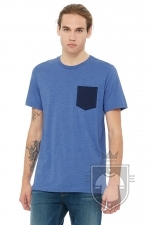Camisetas Bella Pocket tallas grandes color Heather True Royal / Navy :: Ref: 00143 Camisetas Bella Pocket tallas grandes color Heather True Royal / Navy :: Ref: 00143