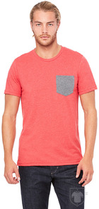 Camisetas Bella Pocket tallas grandes color Heather red - Deep heather :: Ref: 00162 Camisetas Bella Pocket tallas grandes color Heather red - Deep heather :: Ref: 00162