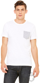 Camisetas Bella Pocket tallas grandes color White - Athletic Heather :: Ref: 0045 Camisetas Bella Pocket tallas grandes color White - Athletic Heather :: Ref: 0045