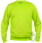 Sudaderas Clique Basic Roundneck Fluor color Visibility Green :: Ref: 600 Sudaderas Clique Basic Roundneck Fluor color Visibility Green :: Ref: 600