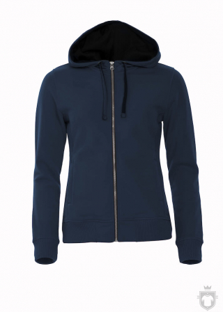 Sudaderas Clique Classic Hoody Full Zip Ladies color Dark blue - Black :: Ref: 580 Sudaderas Clique Classic Hoody Full Zip Ladies color Dark blue - Black :: Ref: 580