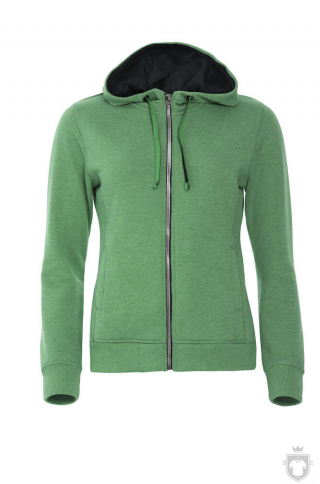 Sudaderas Clique Classic Hoody Full Zip Ladies color Heather green :: Ref: 676 Sudaderas Clique Classic Hoody Full Zip Ladies color Heather green :: Ref: 676
