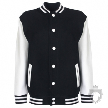 Sudaderas FDM Chaqueta Varsity Kids color Black-White :: Ref: 39 Sudaderas FDM Chaqueta Varsity Kids color Black-White :: Ref: 39