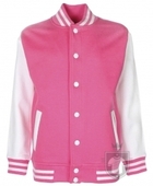 Sudaderas FDM Chaqueta Varsity Kids color Bubblegum-white :: Ref: 41 Sudaderas FDM Chaqueta Varsity Kids color Bubblegum-white :: Ref: 41