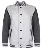 Sudaderas FDM Chaqueta Varsity Kids color Sport grey-Charcoal :: Ref: 49 Sudaderas FDM Chaqueta Varsity Kids color Sport grey-Charcoal :: Ref: 49