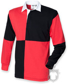 Polos Front Row Quartered rugby color Black - Red :: Ref: blackred Polos Front Row Quartered rugby color Black - Red :: Ref: blackred