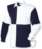 Polos Front Row Quartered rugby color White - Navy :: Ref: whitenavy Polos Front Row Quartered rugby color White - Navy :: Ref: whitenavy