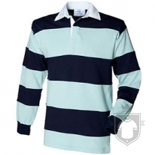 Polos Front Row Rayas anchas Rugby ML color Navy - DuckEgg :: Ref: navyduckegg Polos Front Row Rayas anchas Rugby ML color Navy - DuckEgg :: Ref: navyduckegg