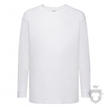 Camisetas Fruit of the Loom Value infantil manga larga color White :: Ref: 30 Camisetas Fruit of the Loom Value infantil manga larga color White :: Ref: 30