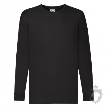 Camisetas Fruit of the Loom Value infantil manga larga color Black :: Ref: 36 Camisetas Fruit of the Loom Value infantil manga larga color Black :: Ref: 36