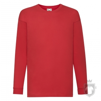 Camisetas Fruit of the Loom Value infantil manga larga color Red :: Ref: 40 Camisetas Fruit of the Loom Value infantil manga larga color Red :: Ref: 40