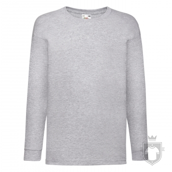 Camisetas Fruit of the Loom Value infantil manga larga color Heather Grey :: Ref: 94 Camisetas Fruit of the Loom Value infantil manga larga color Heather Grey :: Ref: 94