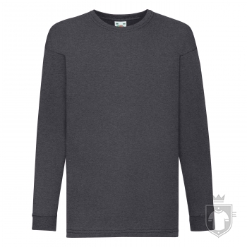Camisetas Fruit of the Loom Value infantil manga larga color Dark Heather Grey :: Ref: HD Camisetas Fruit of the Loom Value infantil manga larga color Dark Heather Grey :: Ref: HD