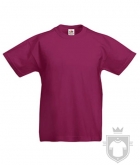 Camisetas Fruit of the Loom Original Kids color Burgundy :: Ref: 41 Camisetas Fruit of the Loom Original Kids color Burgundy :: Ref: 41