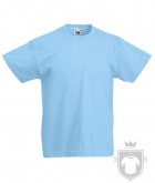 Camisetas Fruit of the Loom Original Kids color Sky Blue :: Ref: YT Camisetas Fruit of the Loom Original Kids color Sky Blue :: Ref: YT