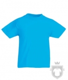 Camisetas Fruit of the Loom Original Kids color Azure Blue :: Ref: ZU Camisetas Fruit of the Loom Original Kids color Azure Blue :: Ref: ZU