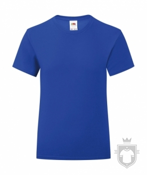 Camisetas Fruit of the Loom Iconic T niña color Royal Blue :: Ref: 51 Camisetas Fruit of the Loom Iconic T niña color Royal Blue :: Ref: 51