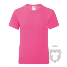 Camisetas Fruit of the Loom Iconic T niña color Fuchsia :: Ref: 57 Camisetas Fruit of the Loom Iconic T niña color Fuchsia :: Ref: 57