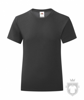 Camisetas Fruit of the Loom Iconic T niña color Light Graphite :: Ref: GL Camisetas Fruit of the Loom Iconic T niña color Light Graphite :: Ref: GL