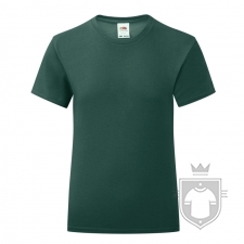 Camisetas Fruit of the Loom Iconic T niña color Forest Green :: Ref: TM Camisetas Fruit of the Loom Iconic T niña color Forest Green :: Ref: TM