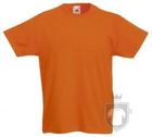 Camisetas Fruit of the Loom Value Niño K color Orange :: Ref: 44 Camisetas Fruit of the Loom Value Niño K color Orange :: Ref: 44