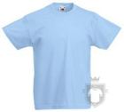 Camisetas Fruit of the Loom Value Niño K color Sky Blue :: Ref: YT Camisetas Fruit of the Loom Value Niño K color Sky Blue :: Ref: YT