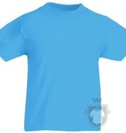Camisetas Fruit of the Loom Value Niño K color Azure Blue :: Ref: ZU Camisetas Fruit of the Loom Value Niño K color Azure Blue :: Ref: ZU