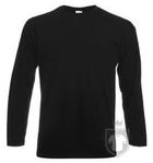 Camisetas Fruit of the Loom Value manga larga color Black :: Ref: 36 Camisetas Fruit of the Loom Value manga larga color Black :: Ref: 36