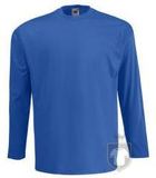Camisetas Fruit of the Loom Value manga larga color Royal Blue :: Ref: 51 Camisetas Fruit of the Loom Value manga larga color Royal Blue :: Ref: 51