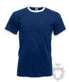 Camisetas Fruit of the Loom Ringer 165 color Navy - White :: Ref: 22 Camisetas Fruit of the Loom Ringer 165 color Navy - White :: Ref: 22