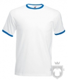 Camisetas Fruit of the Loom Ringer 165 color White - Royal Blue :: Ref: AW Camisetas Fruit of the Loom Ringer 165 color White - Royal Blue :: Ref: AW