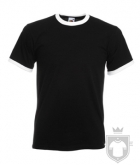 Camisetas Fruit of the Loom Ringer 165 color Black - White :: Ref: KW Camisetas Fruit of the Loom Ringer 165 color Black - White :: Ref: KW