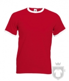 Camisetas Fruit of the Loom Ringer 165 color Red - White :: Ref: RW Camisetas Fruit of the Loom Ringer 165 color Red - White :: Ref: RW
