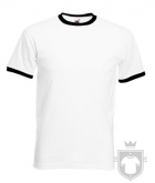 Camisetas Fruit of the Loom Ringer 165 color White - Black :: Ref: TH Camisetas Fruit of the Loom Ringer 165 color White - Black :: Ref: TH