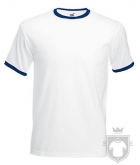 Camisetas Fruit of the Loom Ringer 165 color White - Navy :: Ref: ZA Camisetas Fruit of the Loom Ringer 165 color White - Navy :: Ref: ZA