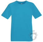 Camisetas Fruit of the Loom Performance color Azure Blue :: Ref: ZU Camisetas Fruit of the Loom Performance color Azure Blue :: Ref: ZU