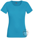 Camisetas Fruit of the Loom Performance chica color Azure Blue :: Ref: ZU Camisetas Fruit of the Loom Performance chica color Azure Blue :: Ref: ZU