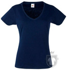 Camisetas Fruit of the Loom Value cuello V Lady color Deep Navy :: Ref: AZ Camisetas Fruit of the Loom Value cuello V Lady color Deep Navy :: Ref: AZ
