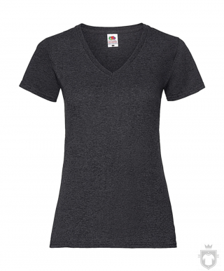 Camisetas Fruit of the Loom Value cuello V Lady color Dark Heather Grey :: Ref: HD Camisetas Fruit of the Loom Value cuello V Lady color Dark Heather Grey :: Ref: HD