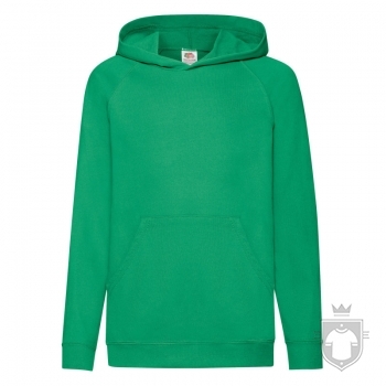 Sudaderas Fruit of the Loom Ligera Capucha Kids color Kelly Green :: Ref: 47 Sudaderas Fruit of the Loom Ligera Capucha Kids color Kelly Green :: Ref: 47